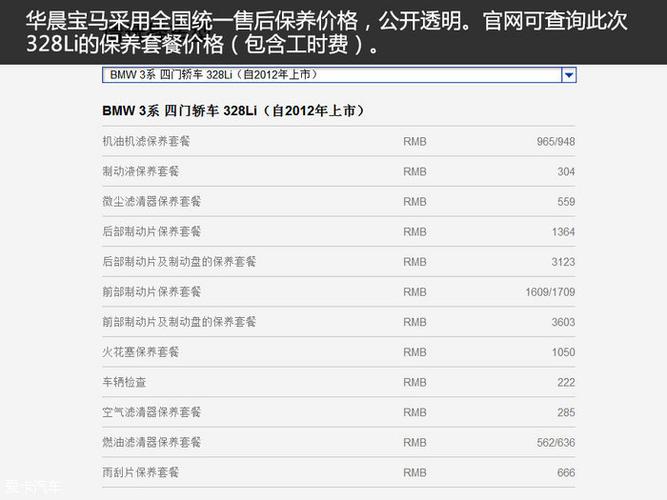330i保养费用(宝马3系保养费用明细)