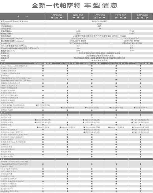 帕萨特参数(帕萨特最好的配置参数)