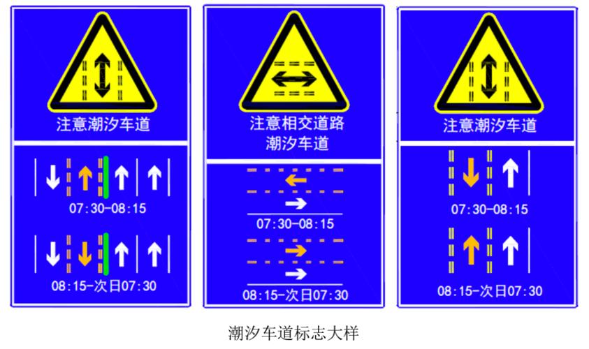 潮汐车道标志 潮汐车道标志有几种