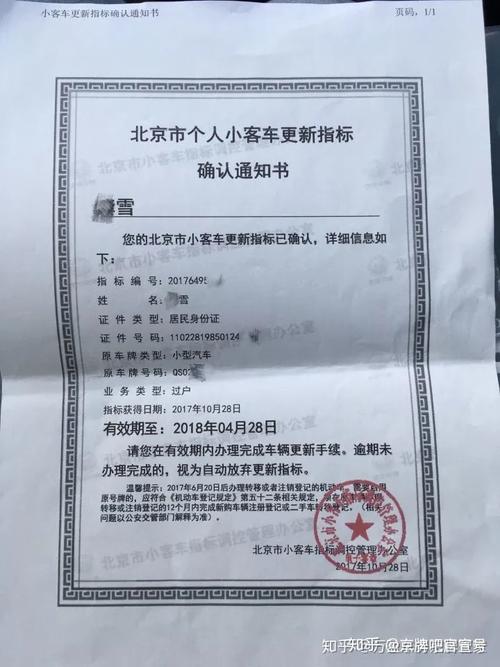 北京小客车个人指标更新(北京市小客车个人更新指标审核通过什么意思)