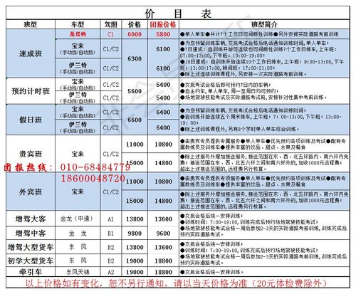 东方时尚驾校价格表 北京东方时尚驾校怎样收费