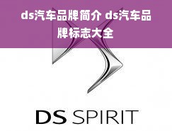 ds汽车品牌简介 ds汽车品牌标志大全