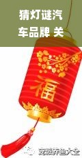 猜灯谜汽车品牌 关于汽车的谜语猜车牌