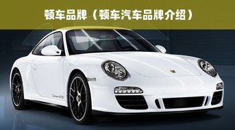 顿车品牌（顿车汽车品牌介绍）