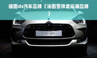 德国ds汽车品牌（法国雪铁龙高端品牌）
