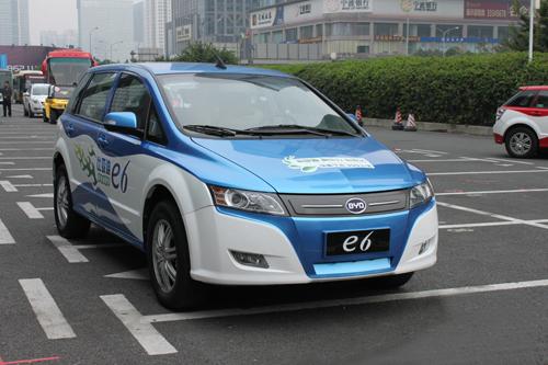 比亚迪E6纯电动汽车品牌（新能源汽车市场中的佼佼者）