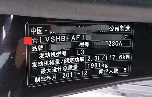 汽车品牌VIE码 一款车的vin码代表什么
