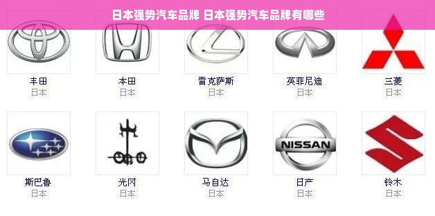 日本强势汽车品牌 日本强势汽车品牌有哪些