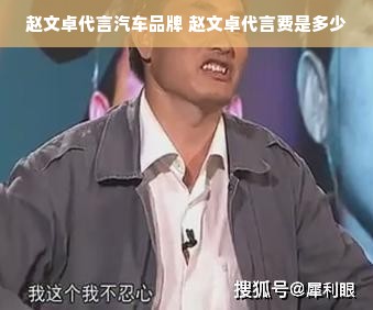 赵文卓代言汽车品牌 赵文卓代言费是多少