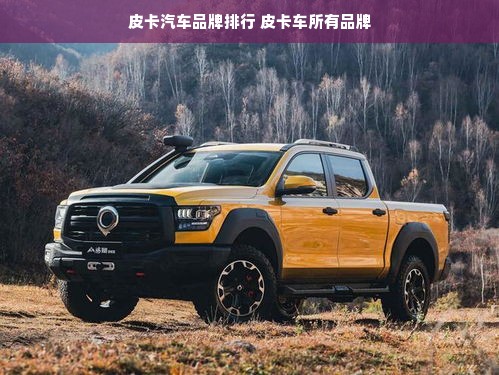 皮卡汽车品牌排行 皮卡车所有品牌